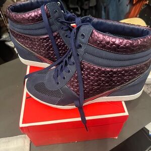 Coach Navy and Purple Women's Sneakers